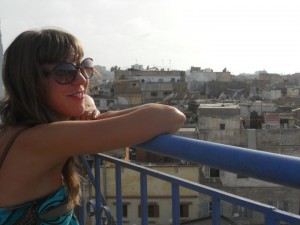 Heather teaching abroad