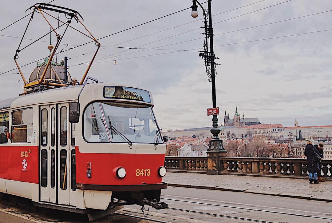 tram in Prague city center